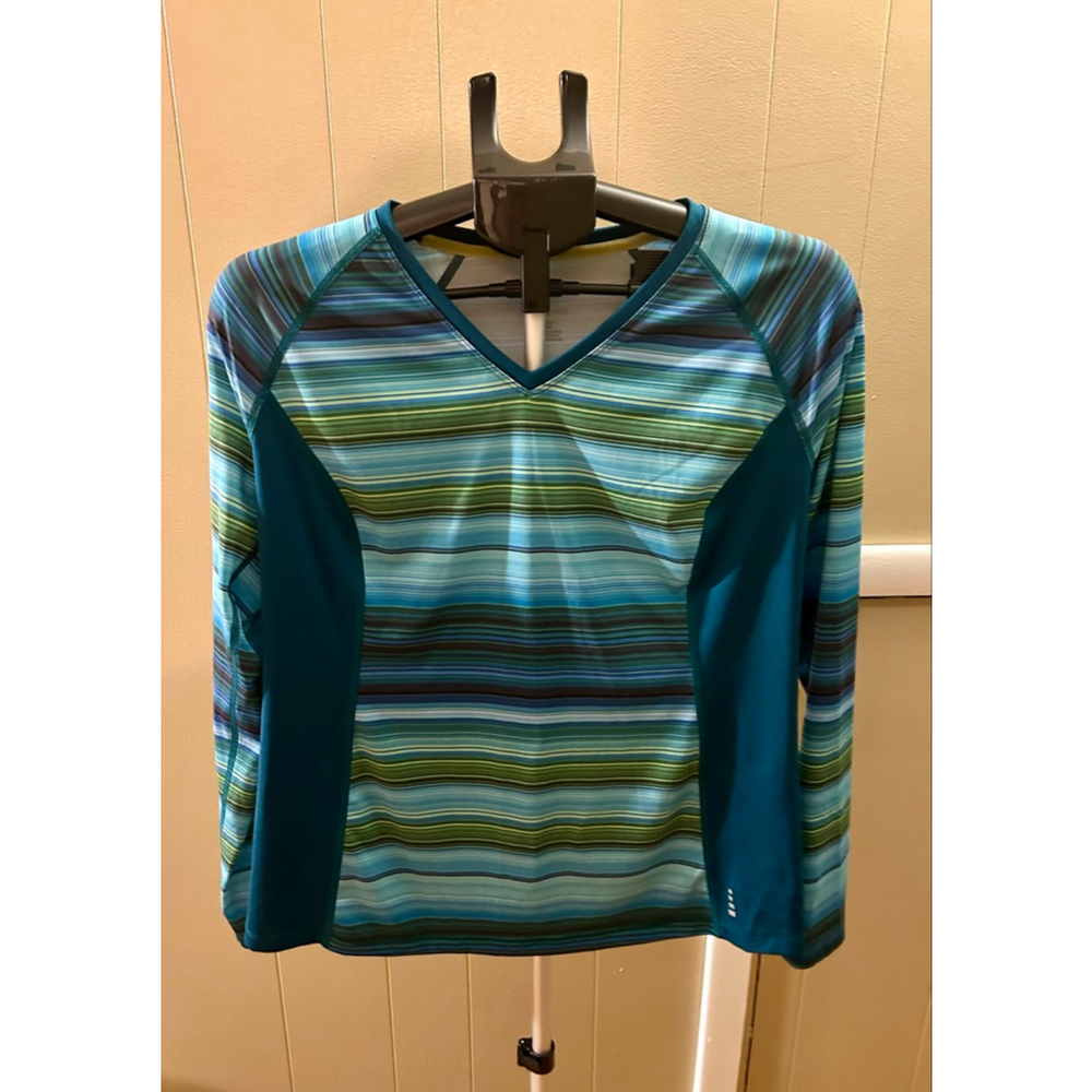 Lands' End Women’s Long Sleeve Striped Pullover Outdoor To Size Medium Petite